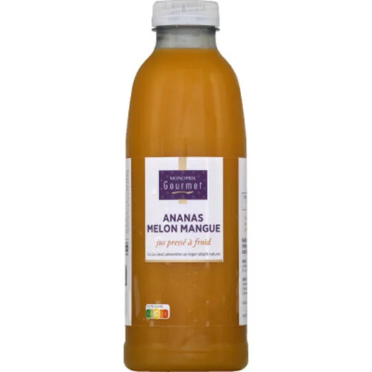Jus d’Ananas melon & mangue Pressé à Froid