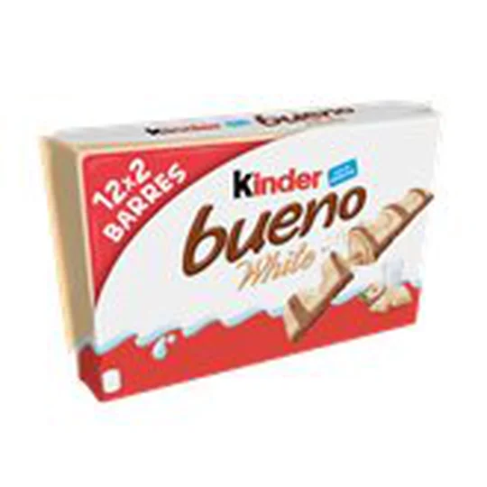 Barres chocolatées chocolat blanc x12