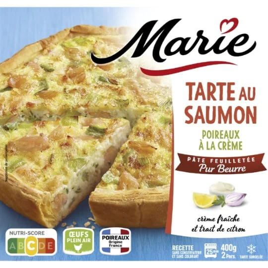 Tarte saumon/poireaux-crème