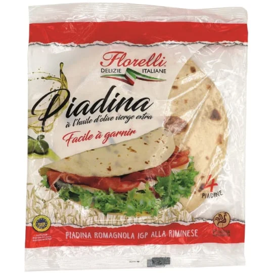 Tortilla piadina à l'huile d'olive vierge
