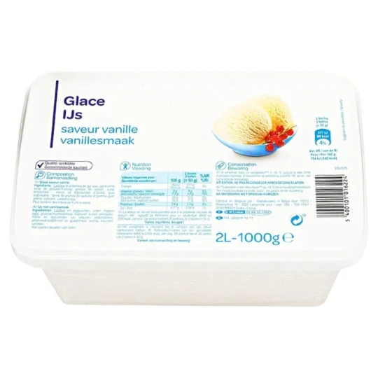 Crème glacée saveur vanille