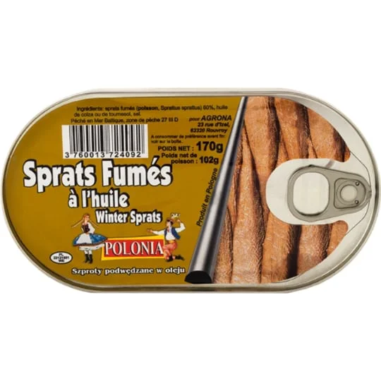 Sprats fumés à l'huile