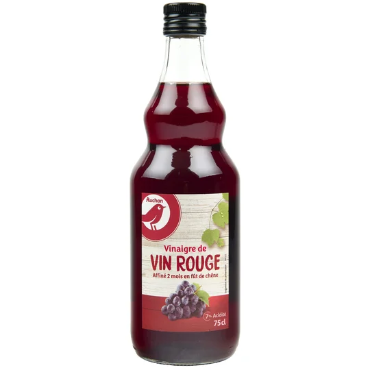 Vinaigre de vin rouge affiné en fût 7% d'acidité