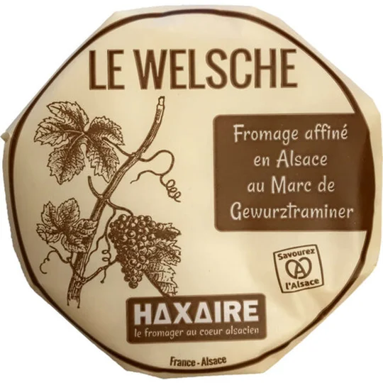 Le Welsche Fromage Affiné en Alsace au Marc Gewurztraminer