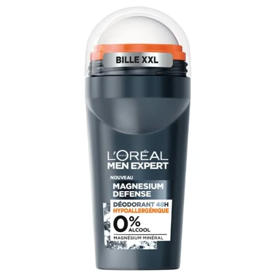 Déodorant Homme 48h Hypoallergénique 0% Magnesium Defense