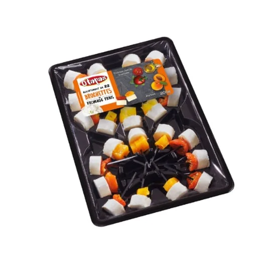 Assortiment brochettes de fromage frais