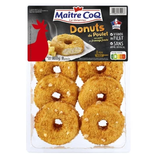 Donuts de poulet pépites fromage fondu