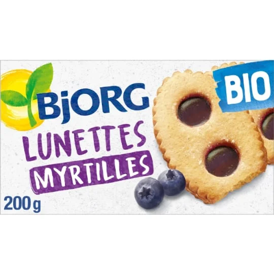 Biscuits lunettes myrtille Bio