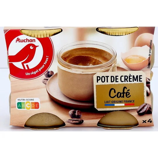 Petit pot de crème saveur café
