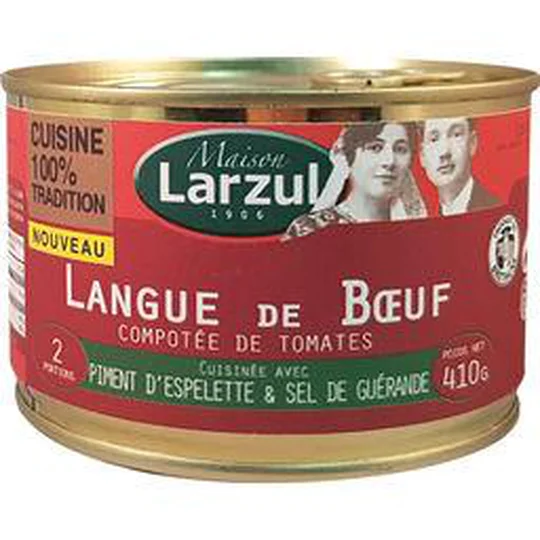 Langue de boeuf - compotée de tomates, piment d'espelette et sel de Guérande