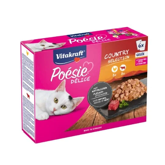 Pâtée pour chat délice gelée assortiment viande