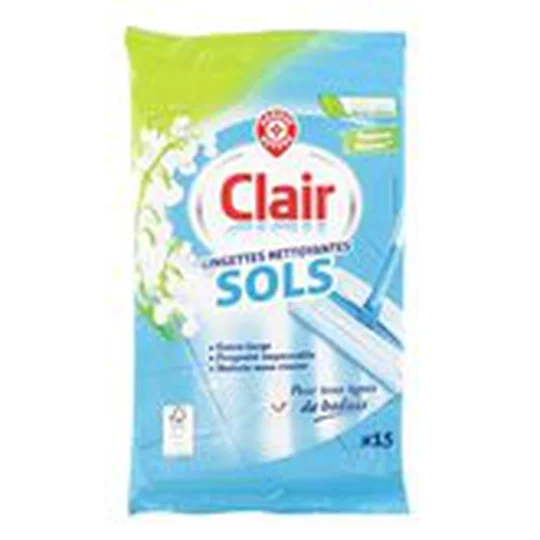 Lingettes nettoyantes Sols muguet larges x15