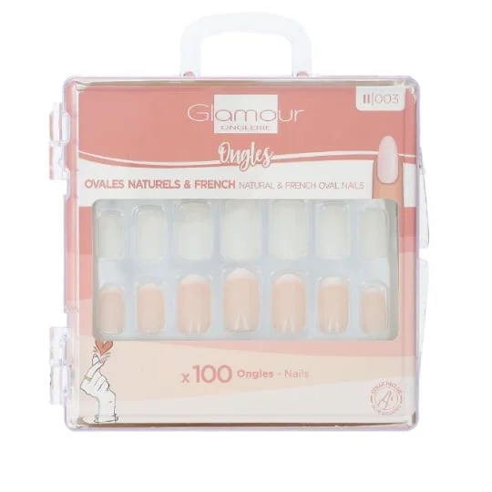 Faux Ongles formes Ovales French Manicure