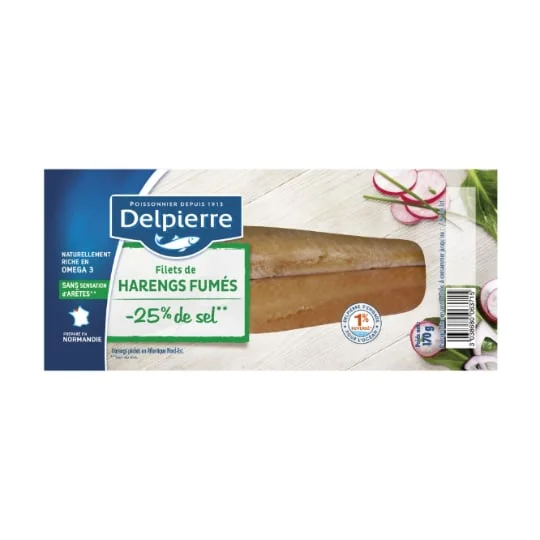 Filet de harengs fumé réduit en sel