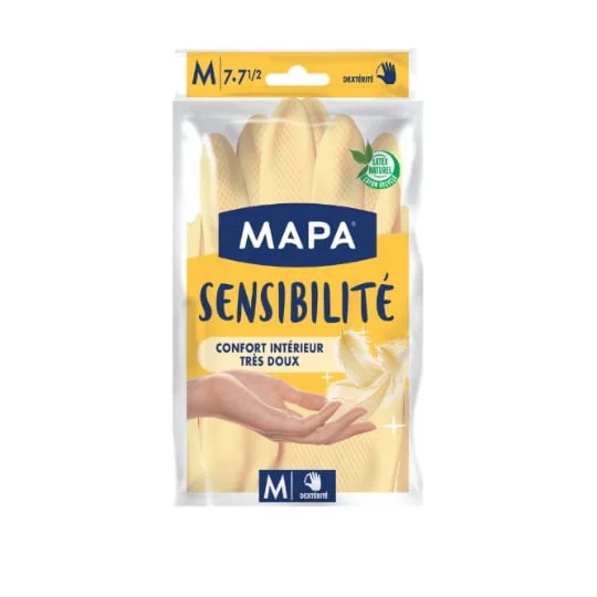 Gants latex satinée taille M