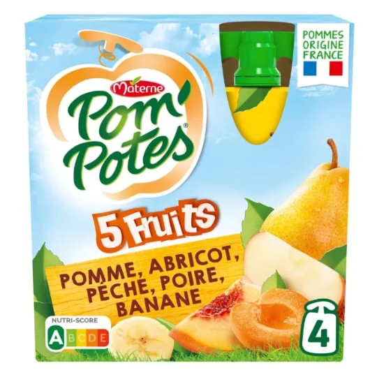 Compote pomme tropical sans sucres ajoutés