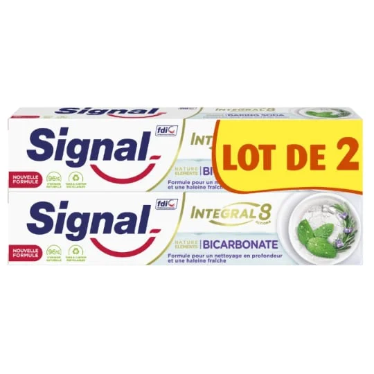 Dentifrice nature élément au bicarbonate Integral 8