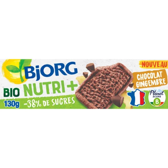 Biscuits Nutri+ chocolat gingembre Bio