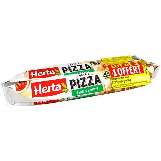 Pâte à pizza - Fine et ronde - Lot de 3