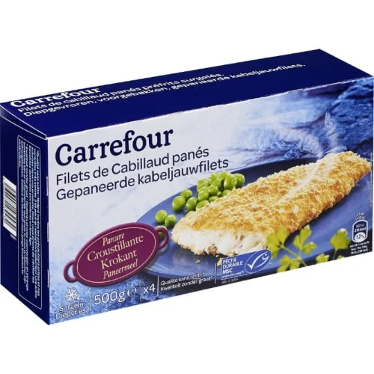 Filets de cabillaud panés