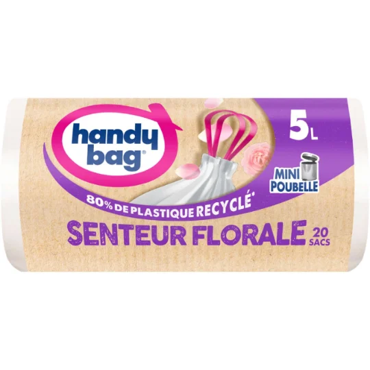 Sac poubelle à salle de bain 5L avec senteur florale