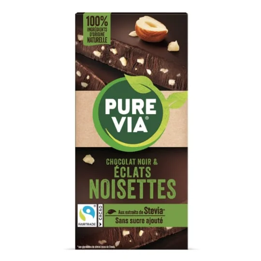 Tablette de chocolat noir éclats de noisettes