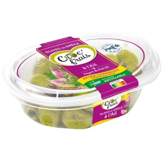Olives dénoyautées à l ail