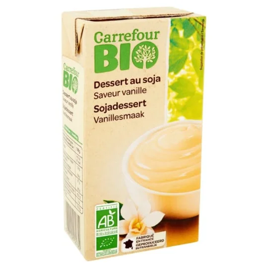 Dessert bio au soja saveur vanille