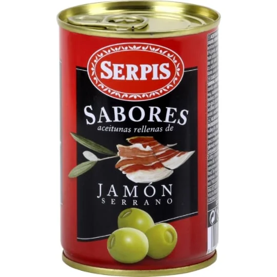 Olives vertes farcies jambon Serrano