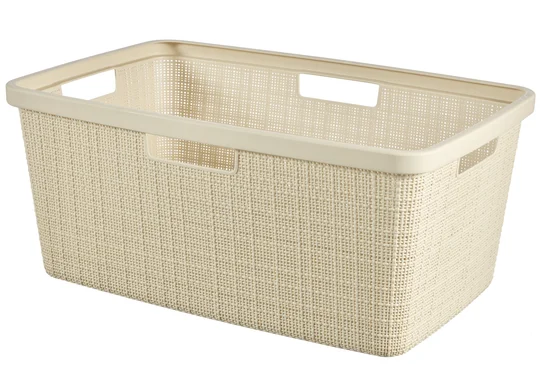Panière à linge 46L beige