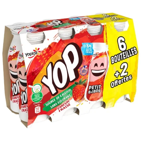 Yaourt à boire à la fraise