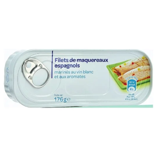 Filets de Maquereaux au vin blanc et aux aromates