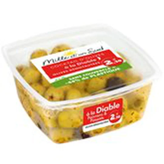 Olives dénoyautées à la diable