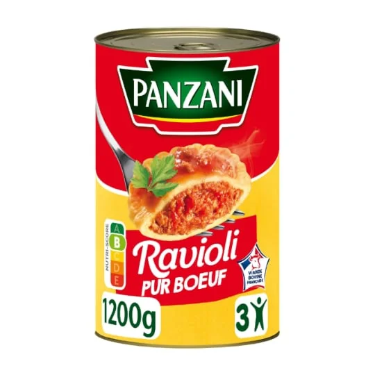 Plat cuisiné ravioli pur boeuf