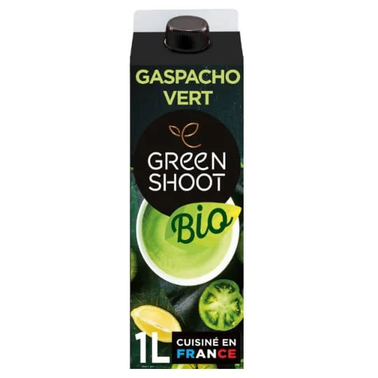 Gaspacho vert basilic jus de citron Bio