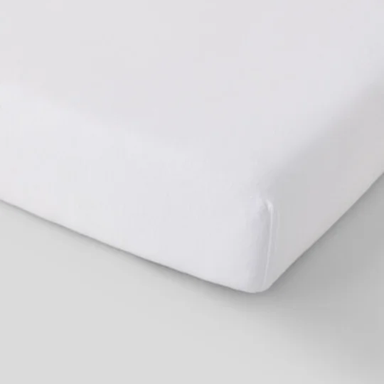 Drap Housse 90X190Cm, Blanc, Jersey En Coton Bio