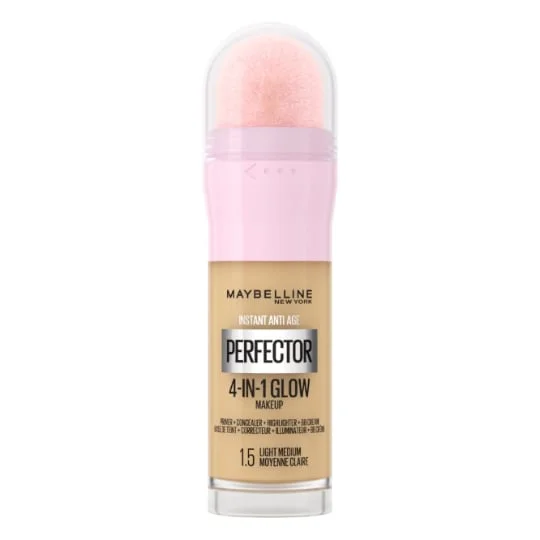 Fond de Teint Liquide 1.5 Moyenne Claire Perfector 4ne1 Glow MAYBELLINE