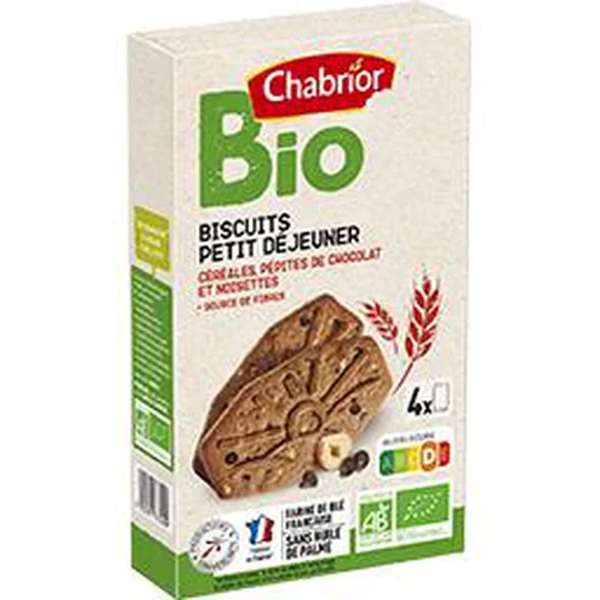 Biscuits petit déjeuner céréales pépites chocolat BIO