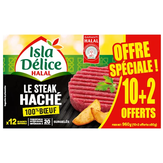 Steaks hachés 100% boeuf halal