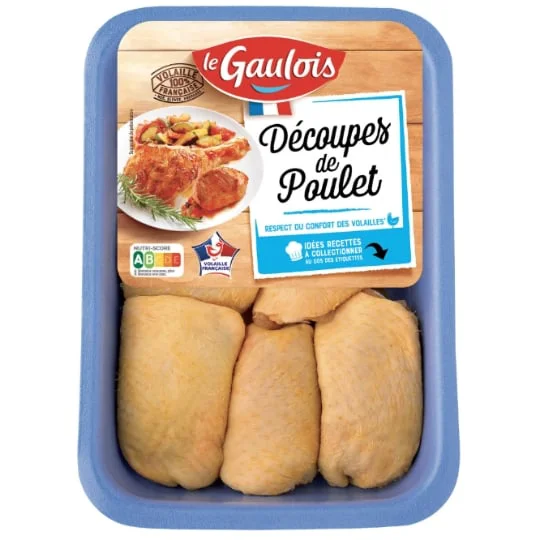 Morceaux de poulet jaune