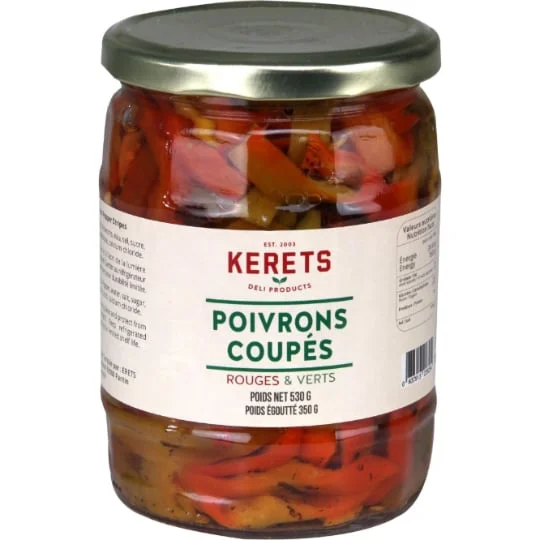 Poivrons coupés rouges & verts