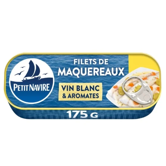 Filet de maquereaux vin blanc aromates