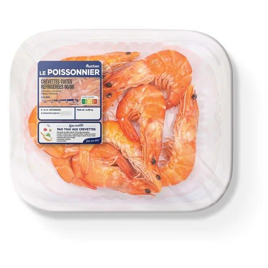 Crevettes cuites 60/80
