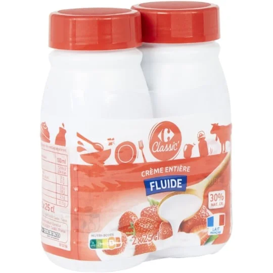 Crème entière fluide 30% MG