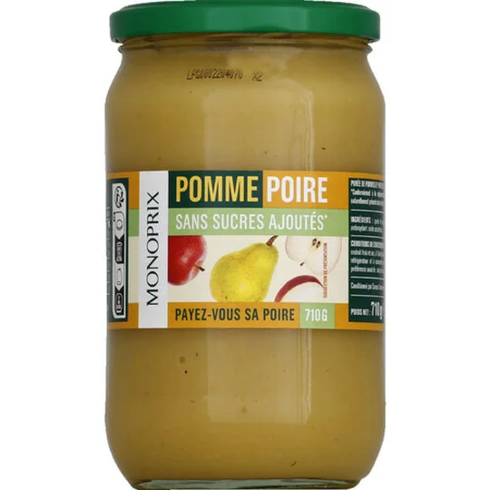 Pomme poire sans sucre ajouté