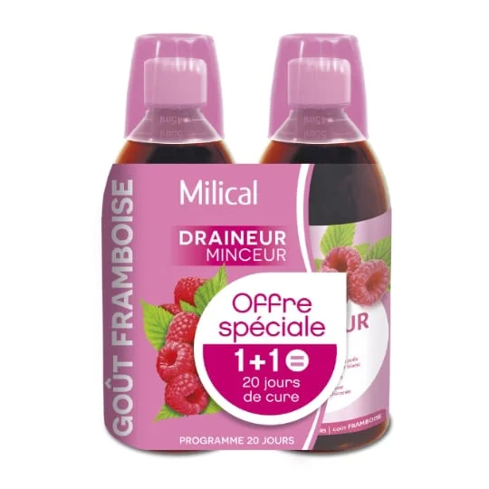 Complément alimentaire draineur minceur saveur framboise