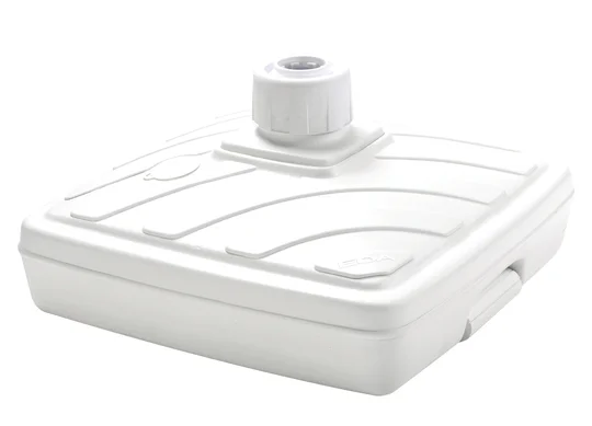Pied de parasol carré 40L blanc