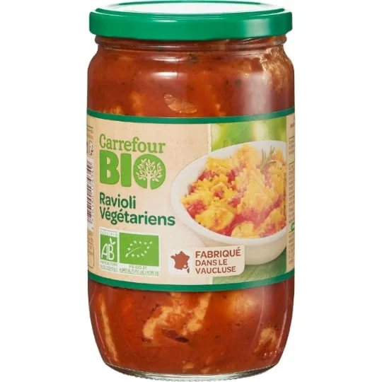 Plat cuisiné bio Ravioli végétariens