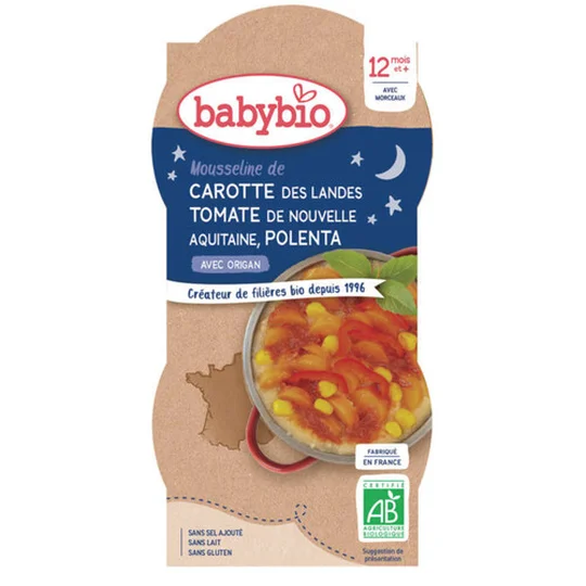 Plat Carotte des Landes, Tomate & Polenta Dès 12M