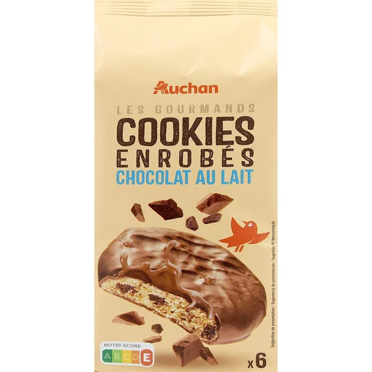 Cookies enrobés de chocolat au lait